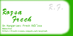 rozsa frech business card